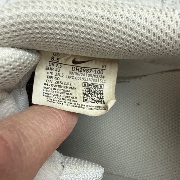 Nike Men’s Court Vision Low Size 8.5 Triple White‎ DH2987-100 - Picture 10 of 10